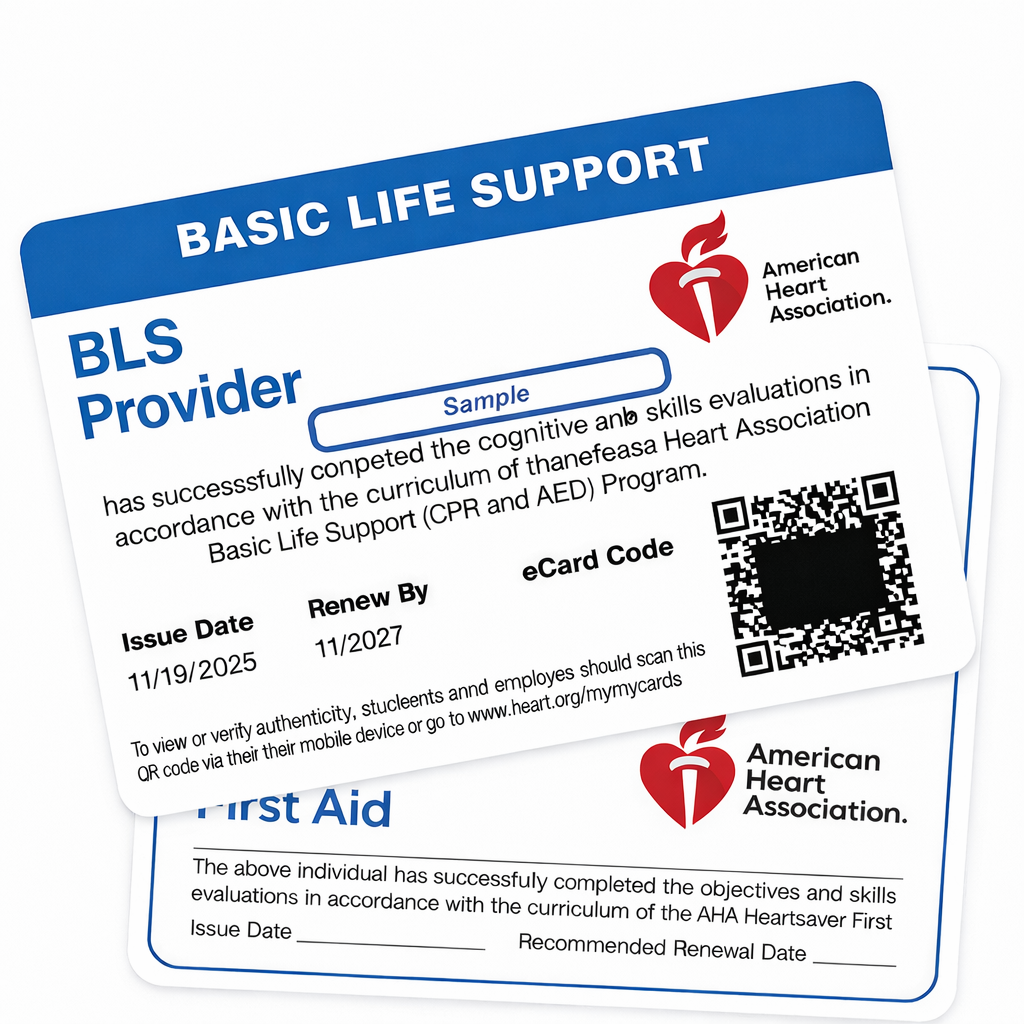 American Heart CPR and First Aid certificate