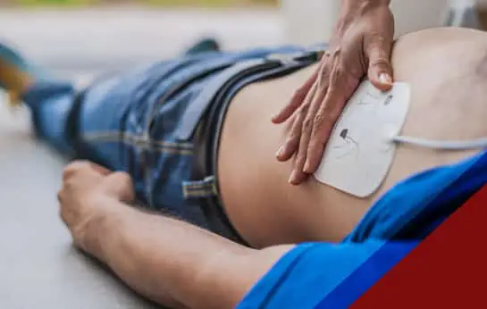 aed pad on teen