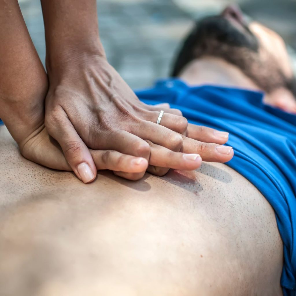 man getting CPR