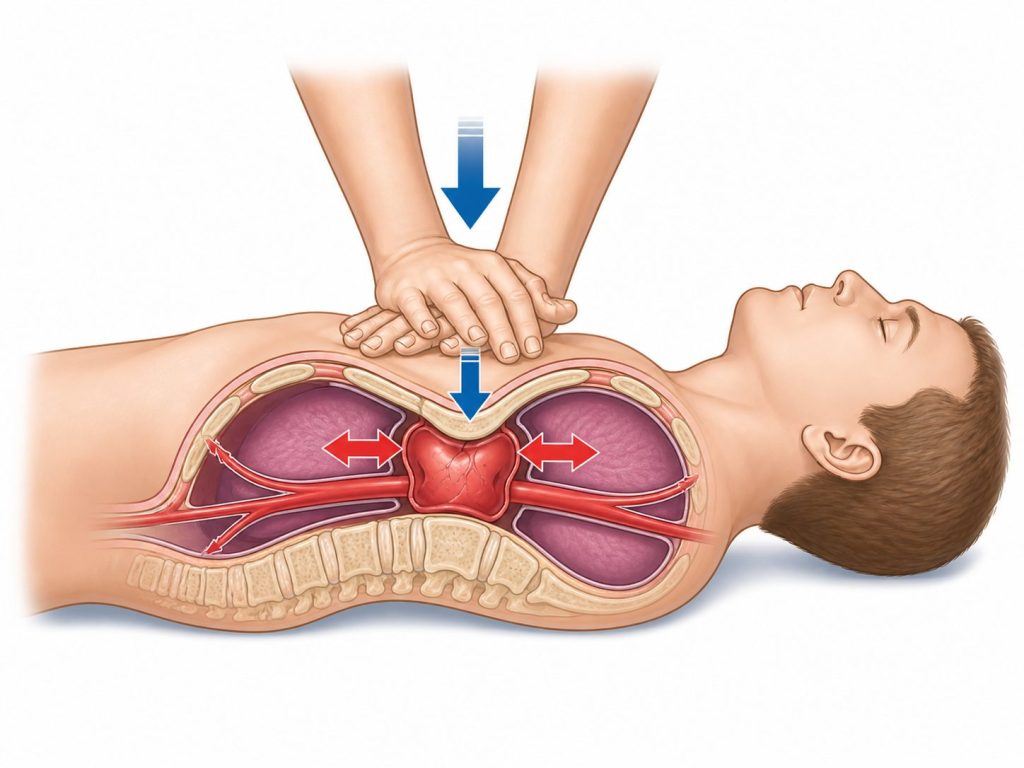 cpr how press illustration 