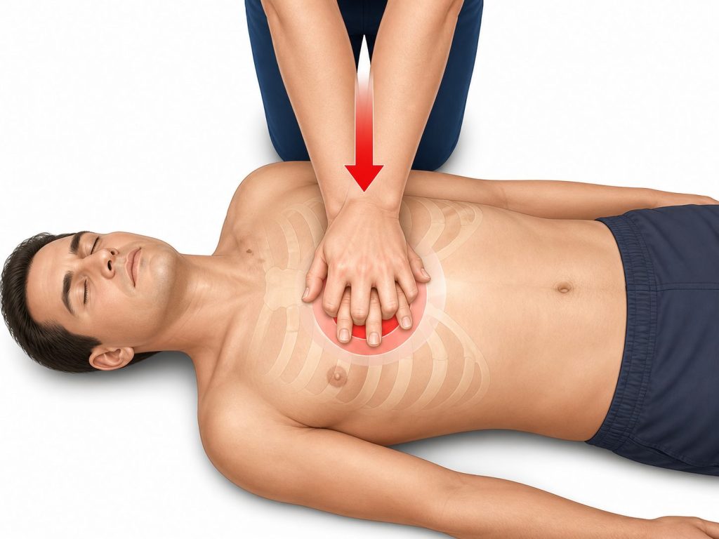 cpr where are your hands illustration 