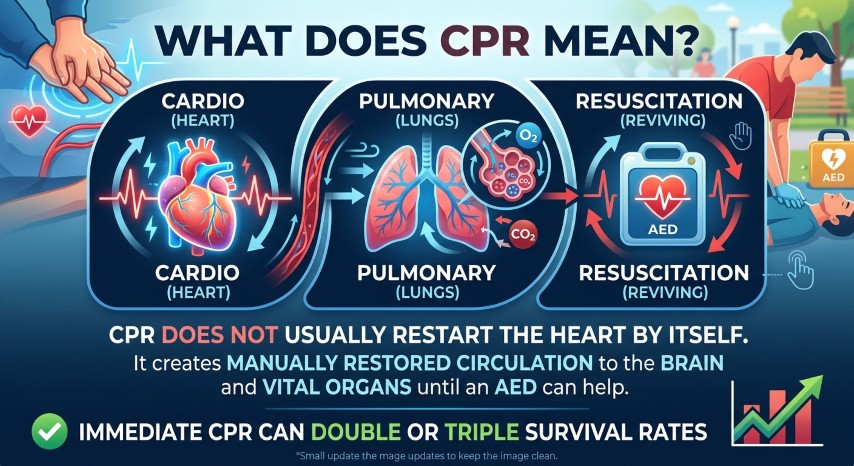 Cardiopulmonary Resuscitation or CPR is simply a way of “buying time”