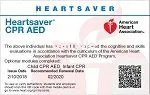 HeartSaver CPR AED Certification E-Card - In-Pulse CPR