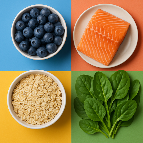 There are many foods that benefit the heart but there are 4 heart healthy foods which act as super foods.